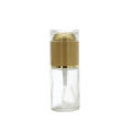 Cosmetic round 30ml 50ml 100ml refillable glass perfume spray bottle with aluminum spray pump cap